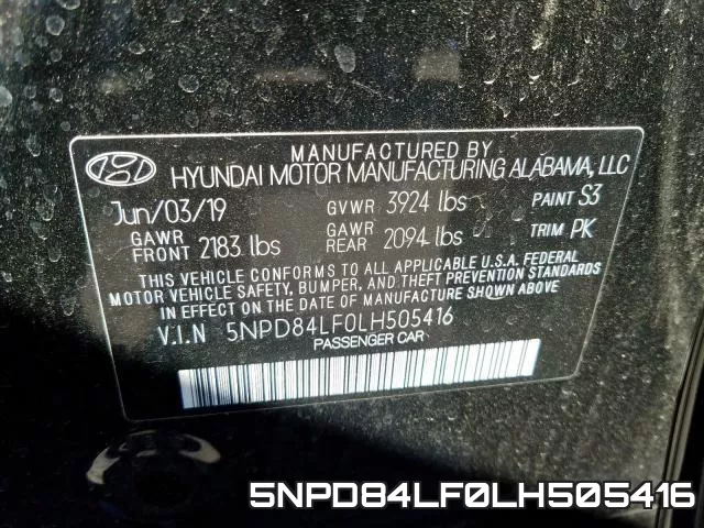 5NPD84LF0LH505416 фото 2