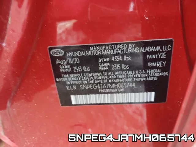 5NPEG4JA7MH065744 фото 2