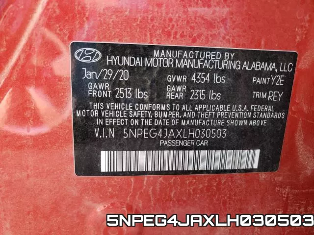 5NPEG4JAXLH030503 фото 2