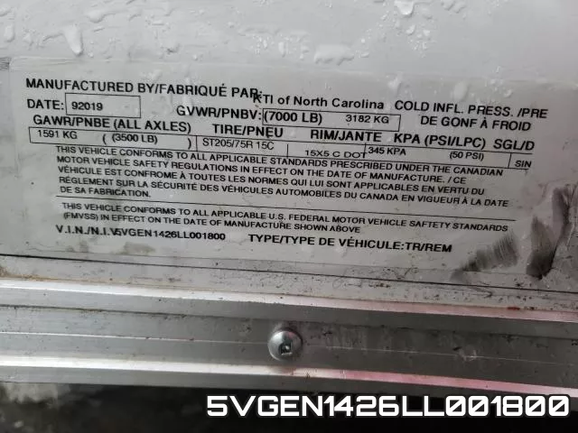 5VGEN1426LL001800 фото 2