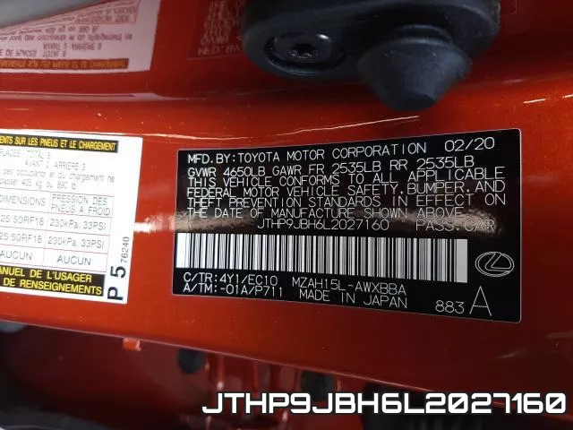 JTHP9JBH6L2027160 фото 2