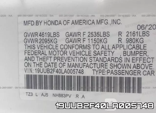 19UUB2F40LA005748 фото 10