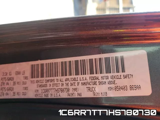 1C6RR7TT7HS780730 фото 2