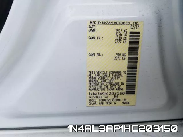 1N4AL3AP1HC203150 фото 2