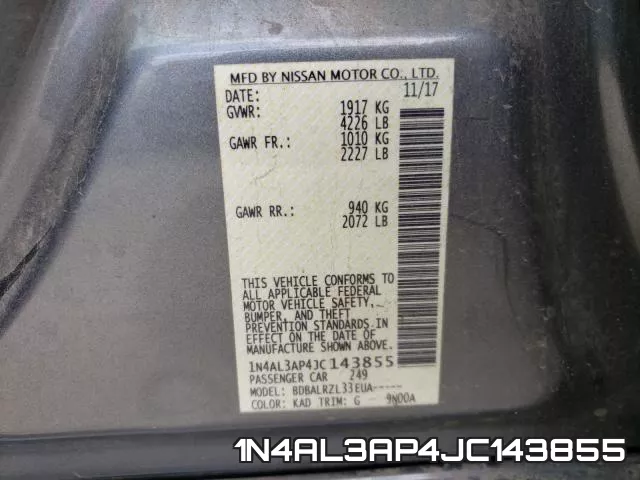 1N4AL3AP4JC143855 фото 2