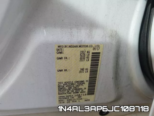 1N4AL3AP6JC108718 фото 2