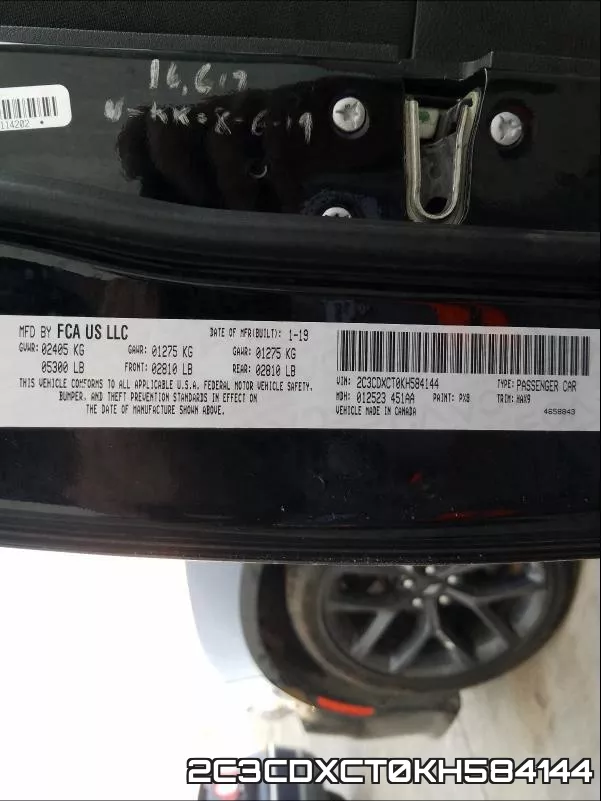 2C3CDXCT0KH584144 фото 2