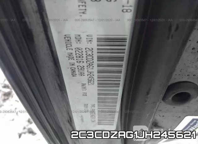 2C3CDZAG1JH245621 фото 10