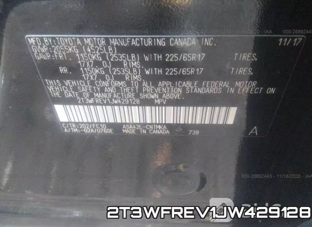 2T3WFREV1JW429128 фото 9