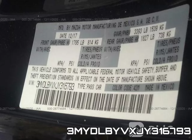 3MYDLBYVXJY316793 фото 9