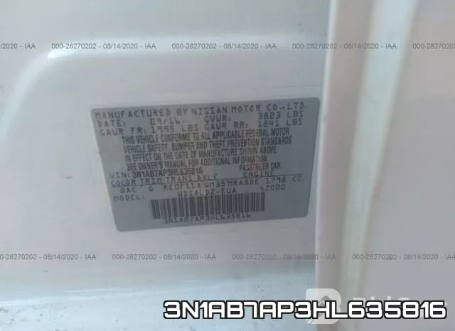 3N1AB7AP3HL635816 фото 9