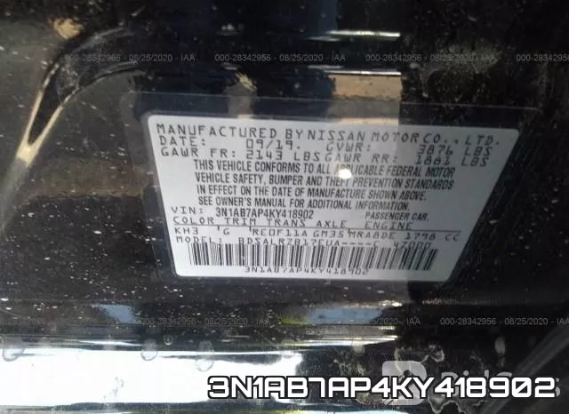 3N1AB7AP4KY418902 фото 9