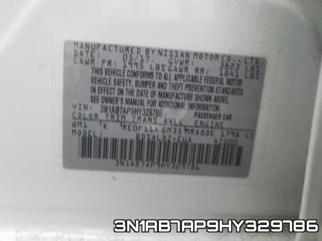 3N1AB7AP9HY329786 фото 2