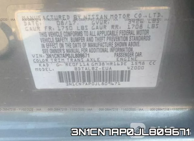 3N1CN7AP0JL809671 фото 10