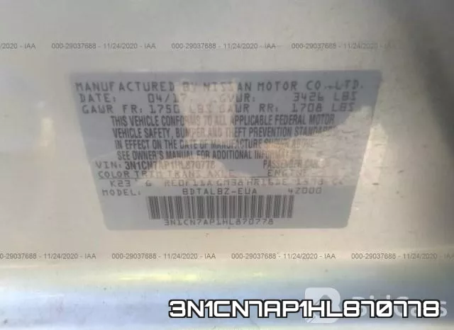 3N1CN7AP1HL870778 фото 9