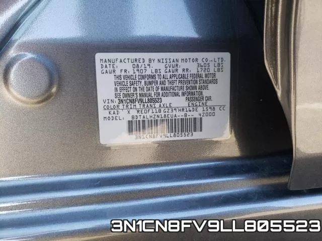 3N1CN8FV9LL805523 фото 2