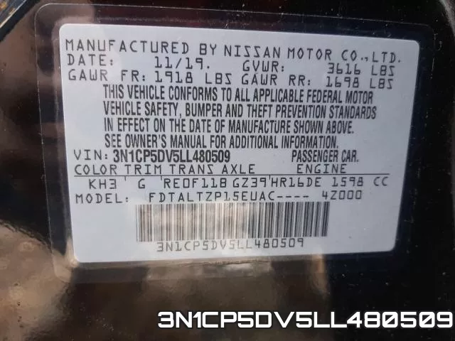 3N1CP5DV5LL480509 фото 2