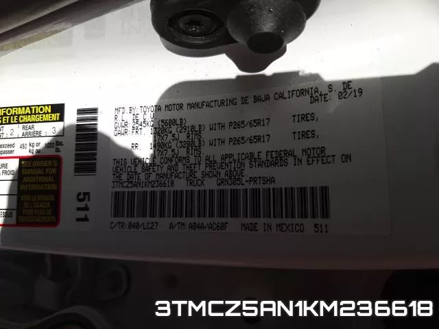 3TMCZ5AN1KM236618 фото 2