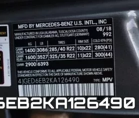 4JGED6EB2KA126490 фото 2