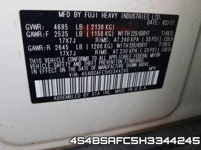 4S4BSAFC5H3344245 фото 2