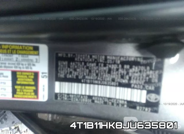 4T1B11HK8JU635801 фото 10