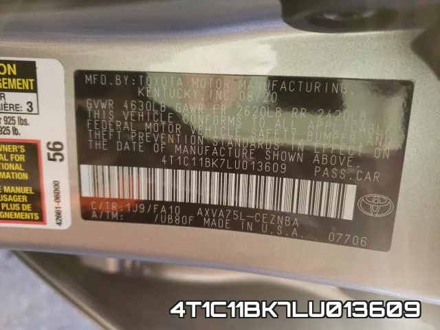 4T1C11BK7LU013609 фото 2