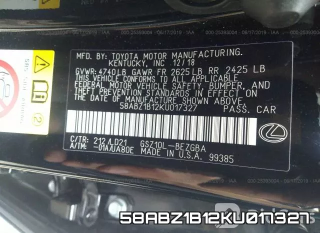 58ABZ1B12KU017327 фото 10