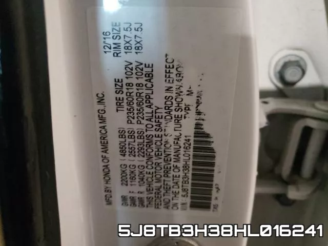 5J8TB3H38HL016241 фото 2
