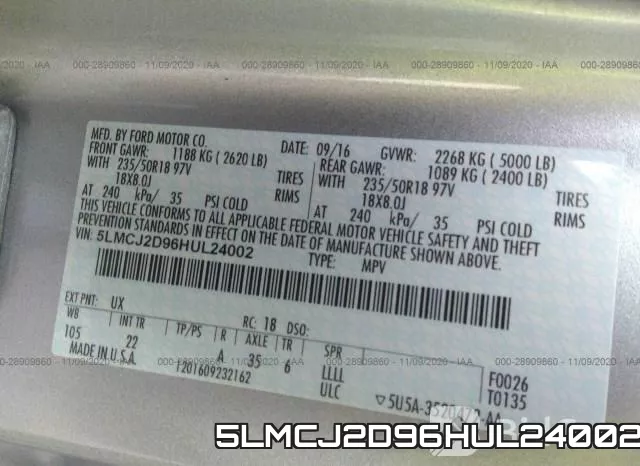 5LMCJ2D96HUL24002 фото 9