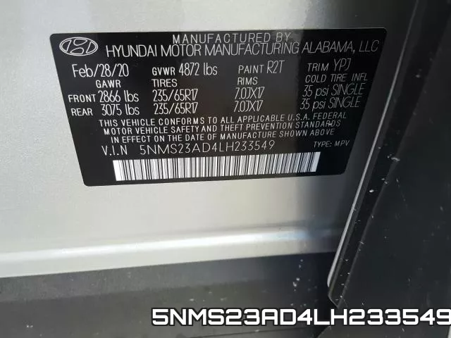 5NMS23AD4LH233549 фото 2