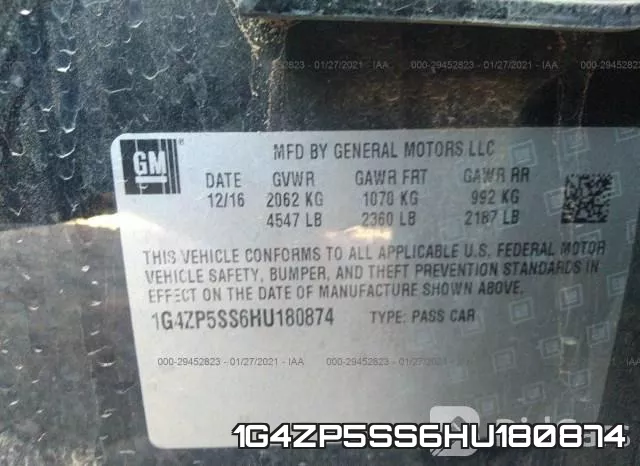 1G4ZP5SS6HU180874 фото 7
