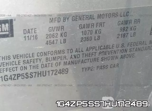 1G4ZP5SS7HU172489 фото 10