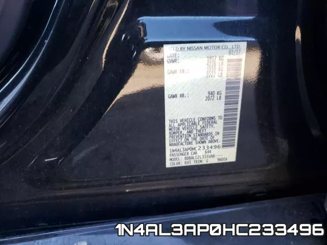 1N4AL3AP0HC233496 фото 2