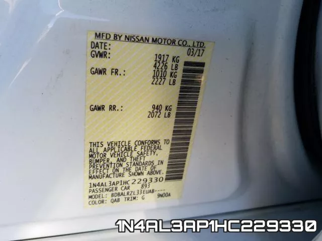 1N4AL3AP1HC229330 фото 2