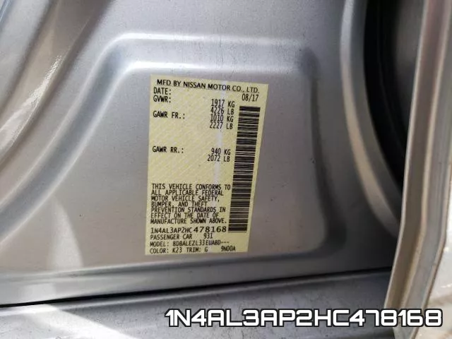 1N4AL3AP2HC478168 фото 2