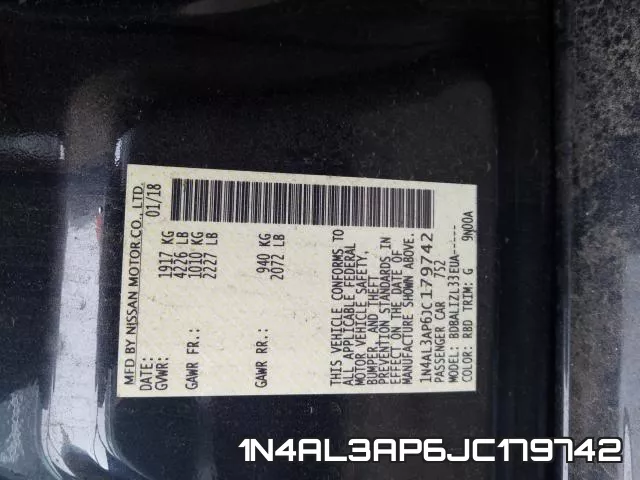 1N4AL3AP6JC179742 фото 2