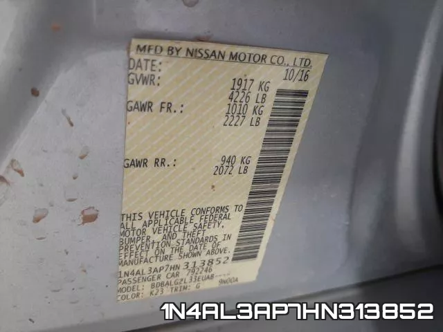 1N4AL3AP7HN313852 фото 2