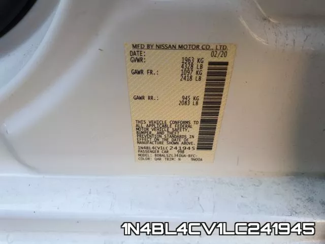 1N4BL4CV1LC241945 фото 2
