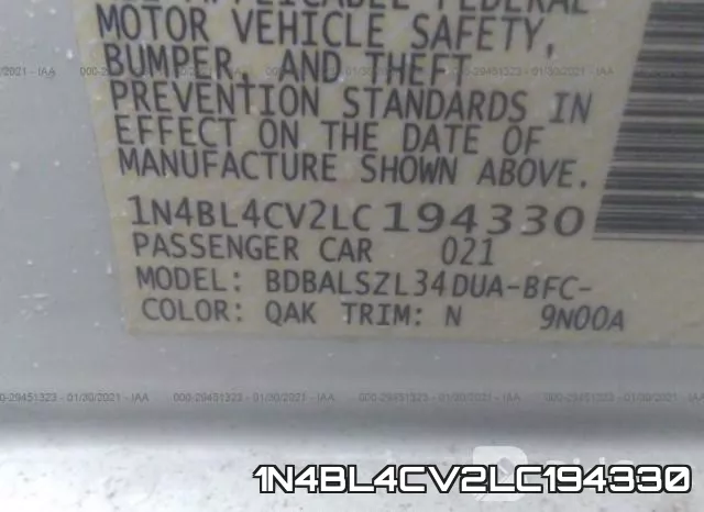1N4BL4CV2LC194330 фото 7