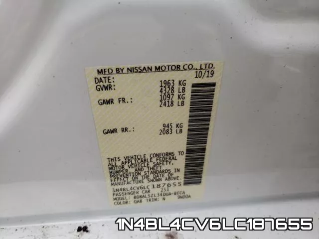 1N4BL4CV6LC187655 фото 2