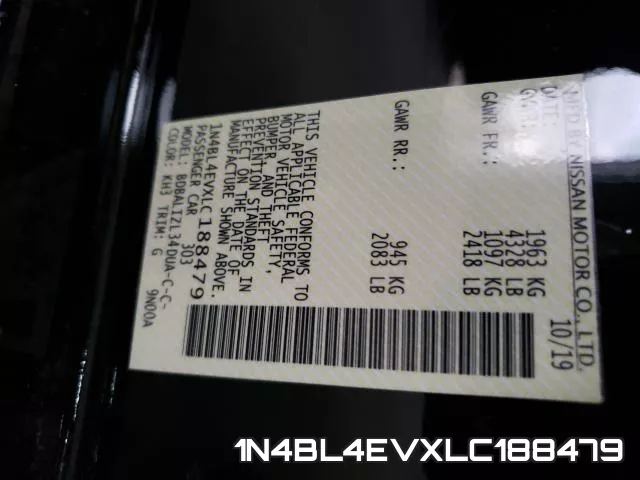 1N4BL4EVXLC188479 фото 2