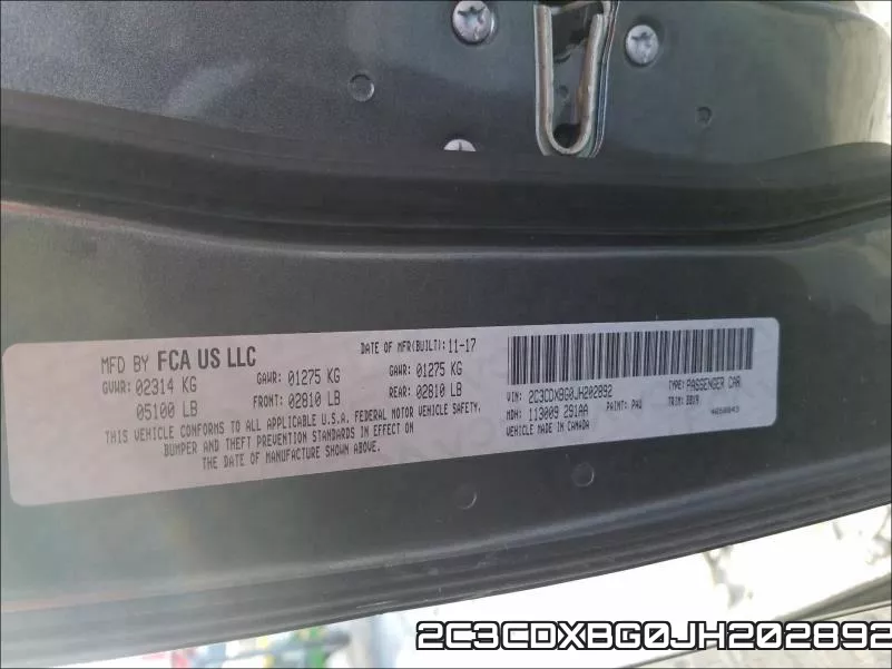 2C3CDXBG0JH202892 фото 2