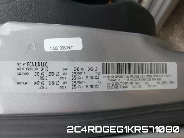 2C4RDGEG1KR571080 фото 2