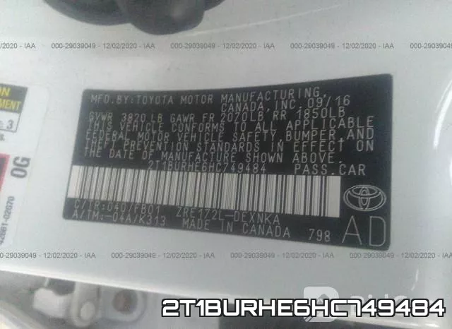 2T1BURHE6HC749484 фото 10