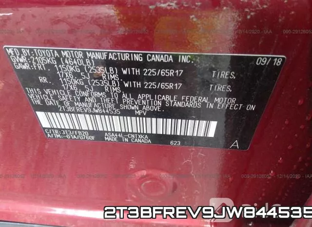 2T3BFREV9JW844535 фото 9