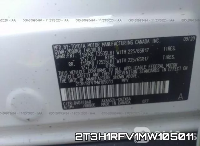 2T3H1RFV1MW105011 фото 10
