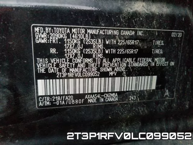 2T3P1RFV0LC099052 фото 2