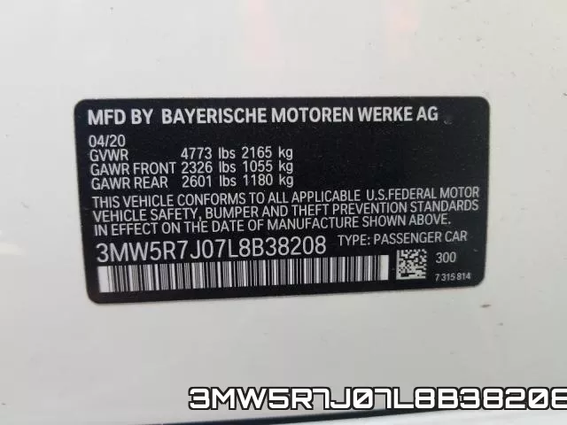 3MW5R7J07L8B38208 фото 2