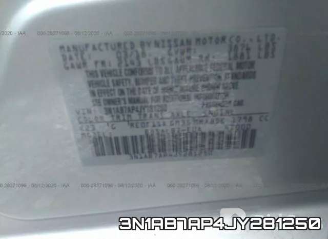 3N1AB7AP4JY281250 фото 9