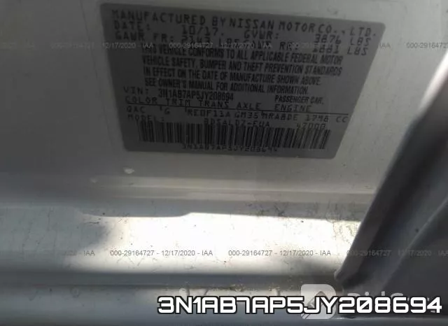 3N1AB7AP5JY208694 фото 10